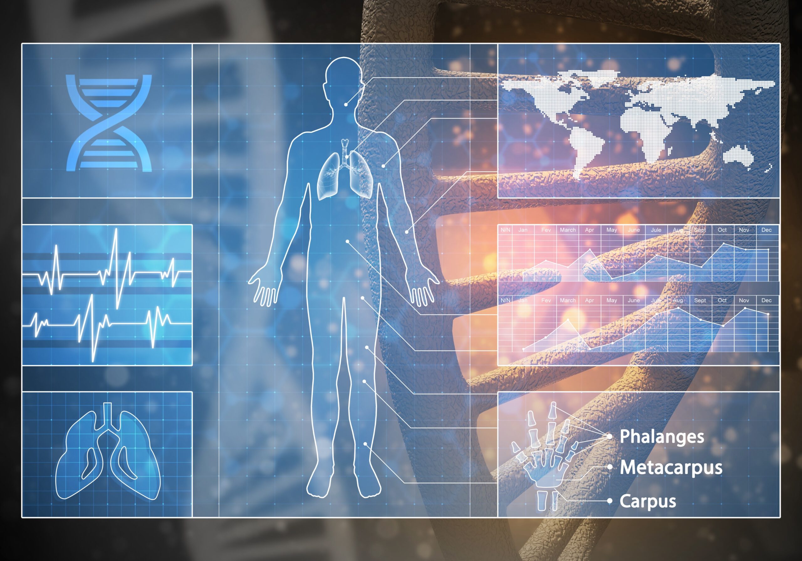 A three-panel infographic illustrating the process of AI-Native Drug Discovery. It shows an AI system analyzing large biological datasets to create thousands of digital molecular candidates, followed by AI simulating the human proteome for safety predictions, and finally selecting a promising drug candidate for real-world testing.