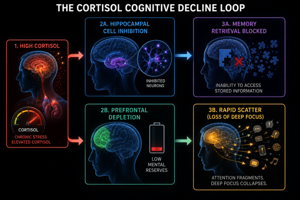 The Cortisol Cognitive Decline Loop: Stress and Cognitive Impairment